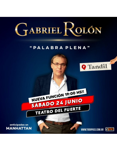 Gabriel Rolon Presenta: Palabra Plena Segunda Función!
