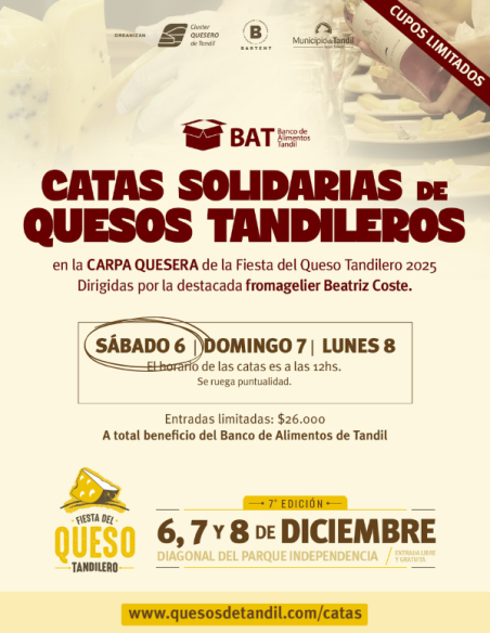 CATAS SOLIDARIAS DE QUESOS TANDILEROS - 6/12