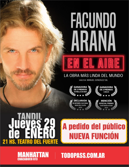 Facundo Arana En El Aire Nueva Función